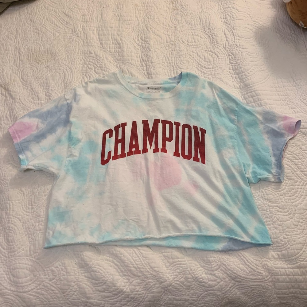 Champion tie dye crop top